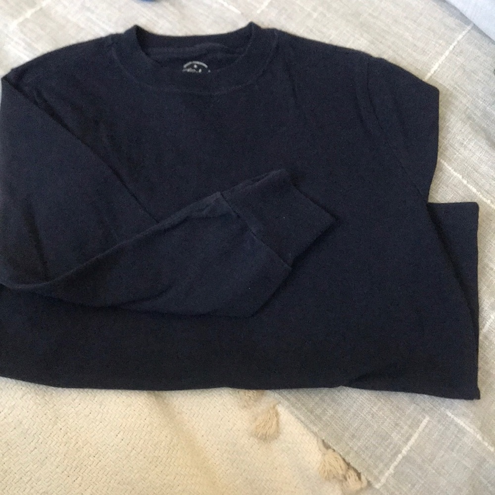 Navy Blue Kids Long Sleeve T-shirt